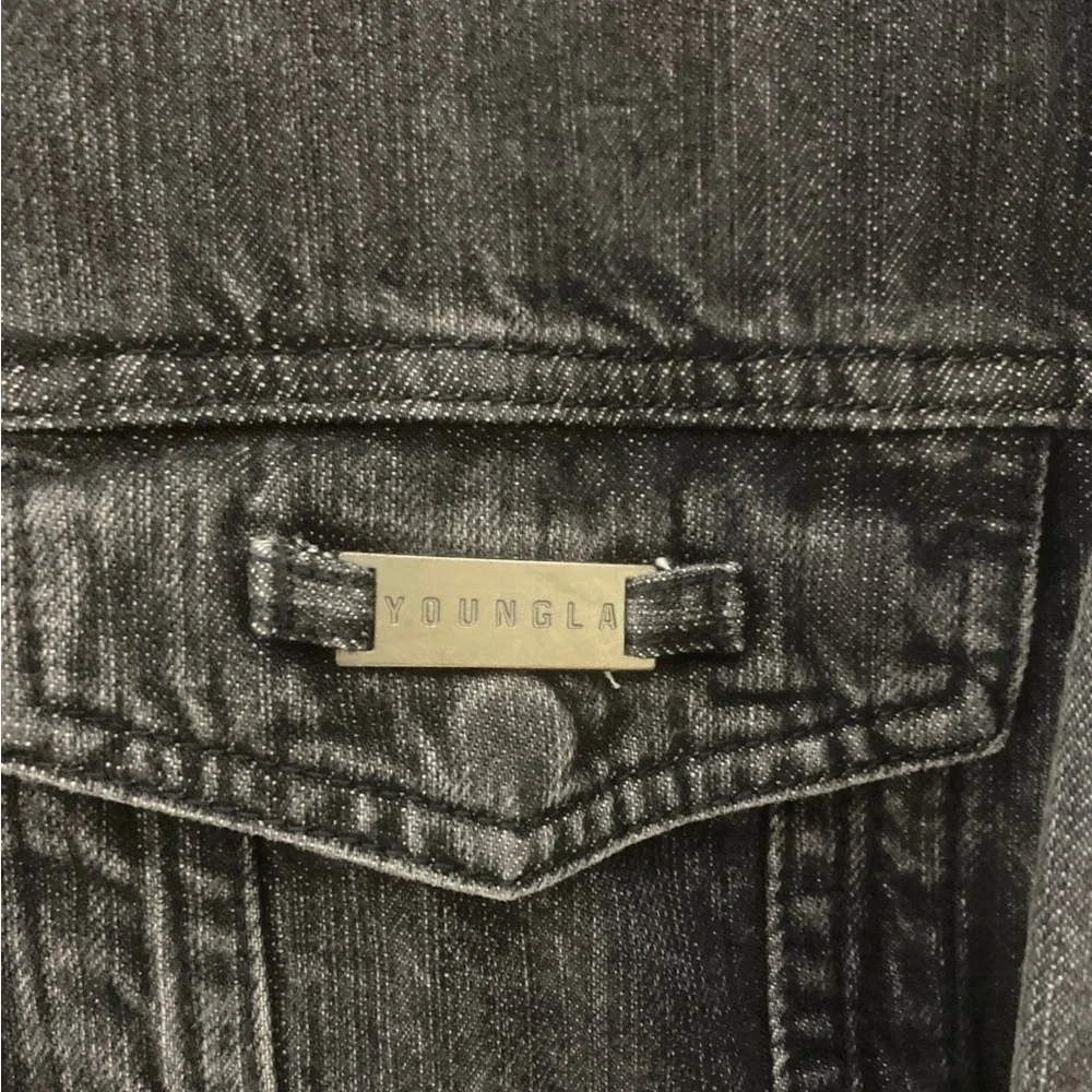 Youngla‎ Trucker Denim Jacket 5049 Black Medium